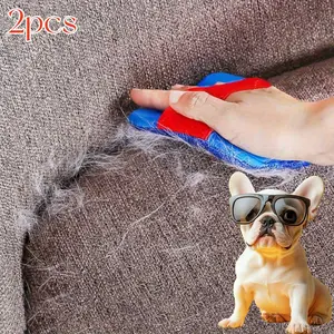 2-pack Pet Hair and Lint Remover, Clothing Lint Remover, Pet Hair Removal Brush, Dust Lint Brush Mitt, Carpet and Bedding, Dog and Cat Furniture, Practical Gift