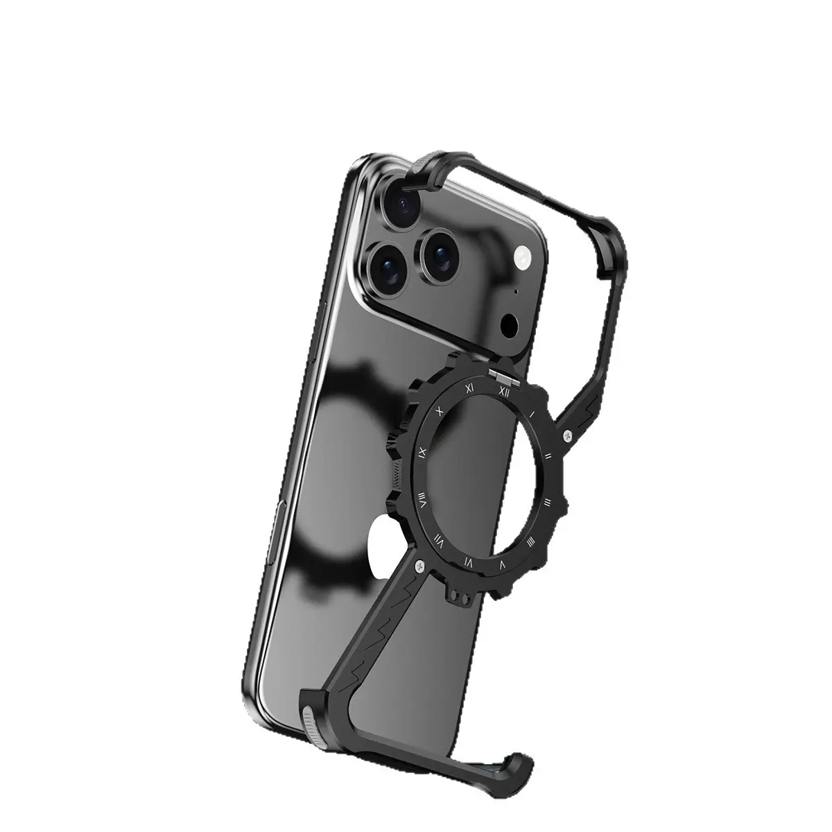Gear Z Shell Compatible with iPhone 17 Pro Max Metal Phone Case Rotating Stand Phone 16 Pro