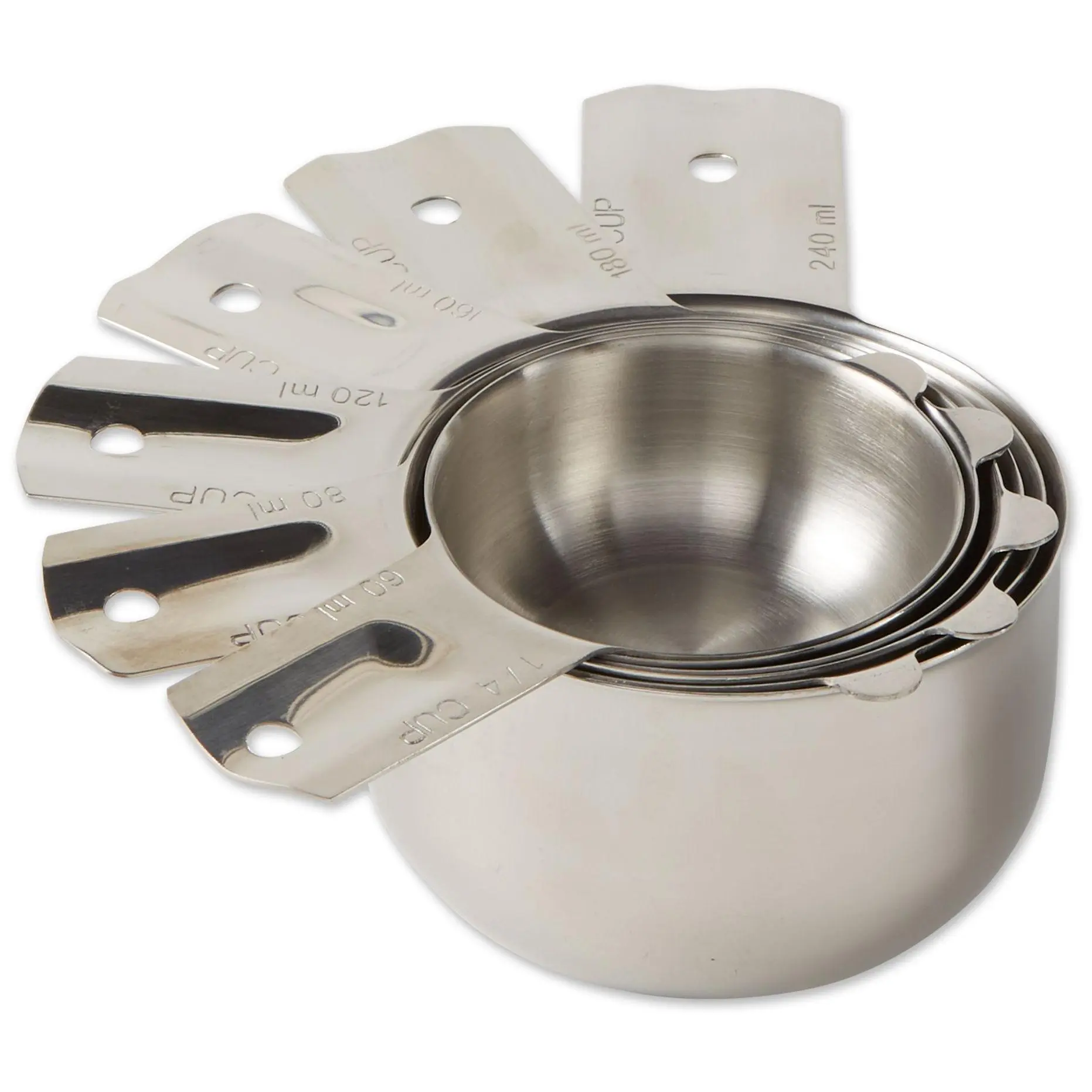 RSVP Set of 6 Nesting Measuring Cups RSVP Set of 6 Nesting Measuring Cups