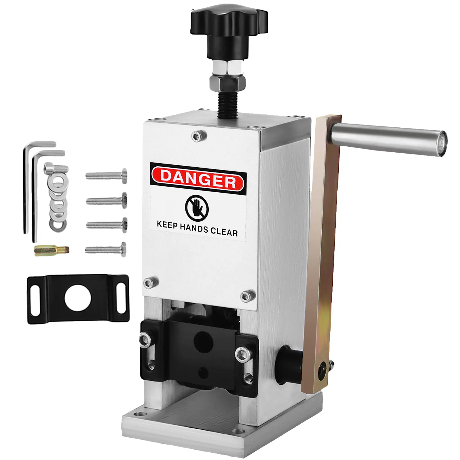 【DealsForYouDays】VEVOR Portable Hand Crank Manual Wire Stripping Machine with Adjustable Feeding Panel & Premium Cutter Blade, 0.06-0.98 in Aluminum Tool for Scrap Copper Wire Recycling Dismantling, Hand Tools, Hardware