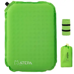 ATEPA Inflatable Seat Cushion Lightweight Self-Inflating Memory Foam Seat Cushion for Stadium Camping, Bleachers, Airplane Travel, Waterproof Portable Seat Cushion Chair Pad