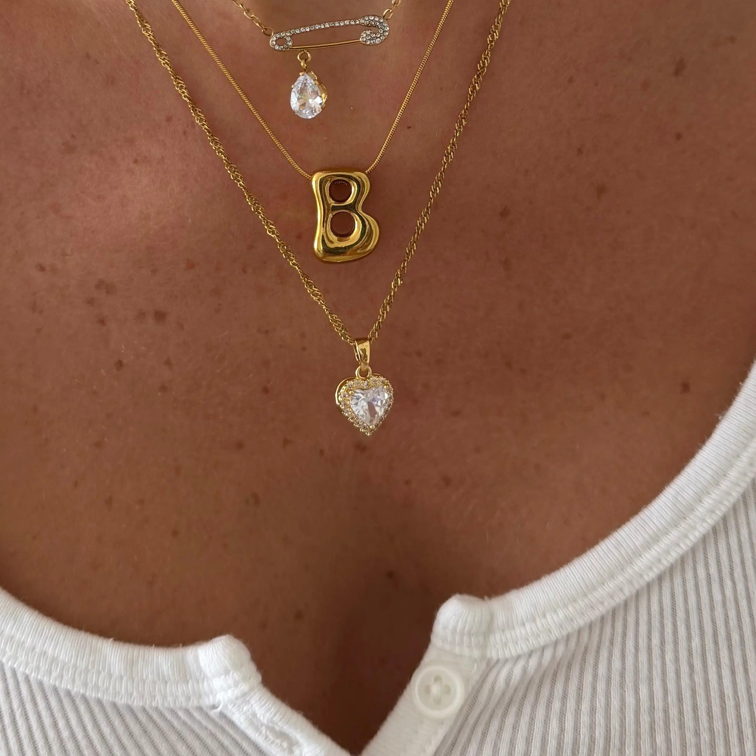 EVRY JEWELS Gold or Silver Plated Women's Hypoallergenic Cupid Necklace