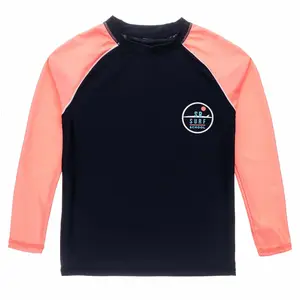 Snapper Rock Surf School Navy Coral Long Sleeve Rash Top