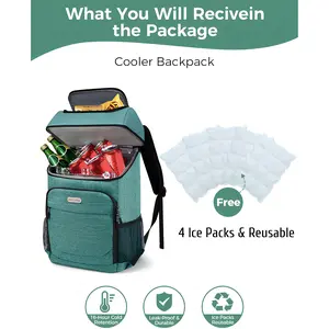 BAGLHER Cooler Backpack 30 Cans Lightweight Insulated Leak-Proof Backpack for Lunch Picnic Hiking Camping Trips Outdoorfun Gift Ice Box