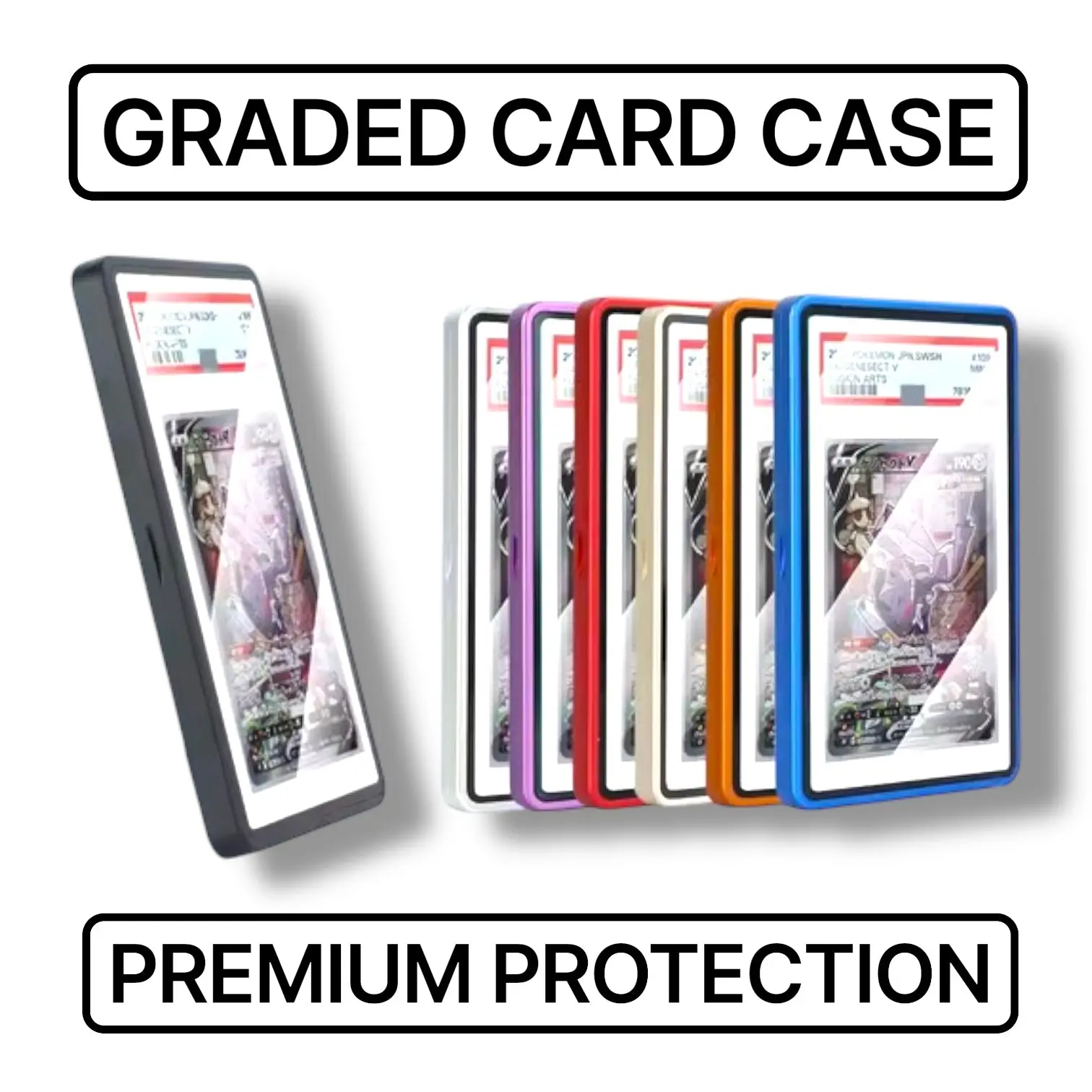 Premium Graded Card Case UV Protection, Magnetic, Aluminum