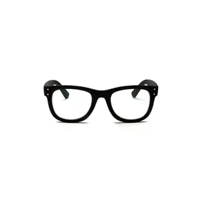 Monaco Wayfarer Glasses for Men Matte Black CR-39 Lenses Rubberized PCL Frame 49mm Lens Width 145mm Temple Length Modern Gentleman Accessory