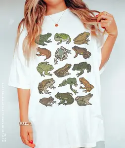 Frog Unisex Shirt Goblincore Clothing Frog and Toad Tee Aesthetic Cottagecore Clothes Dark Academia Shirt Cute Frog T Shirt