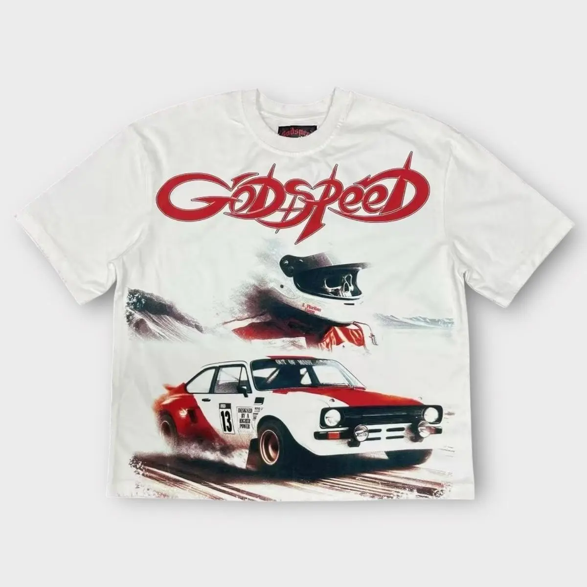 Godspeed Abu Dhabi Desert Challenge White Red Men's 100% Authentic Comfortable Everyday Wear T-shirt Gym Casual Soft Cotton Short Sleeve