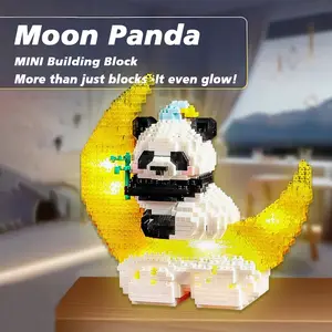 Home Decoration Ornament, Moon Panda Decor, 1288pcs (Unassembled / DIY Kit), Christmas gifts, Thanksgiving gifts