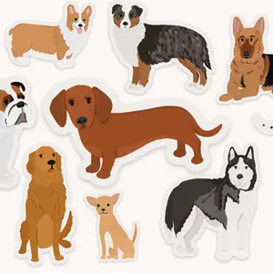 Dog Sticker | Vinyl, Waterproof, Removable | 11 Breeds Available