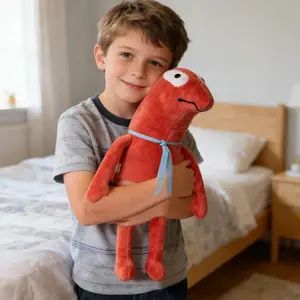 Smiling Friends Red Guy Plush Toy, Soft Meme Character Stuffed Doll, Cute Cartoon Plushie Gift for Fans & Kids