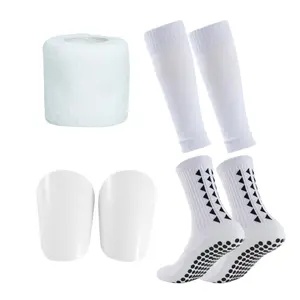 Anti-slip Football Socks and Protection Board Set, Non-slip Football Socks Soccer Shin Guards, Football Protective Set for Men & Women, Soccer Accessories White soccer stuff, football accessories, football stuff, soccer accessories,Gift