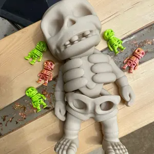 Skeleton Fidget Toys and Keychains - Assorted Designs for Summer, Halloween, Christmas, Easter, with Keyring Attachment, Vibrant Options for Children and Adults