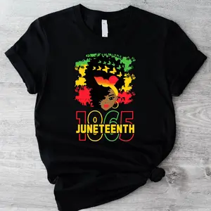 Juneteenth Celebrating 1865 T-Shirt, Afro American Woman Shirt, Black History Tee, Celebrate Freedom Day Tee, Freeish Since 1865 Shirt, Emancipation T-Shirt.