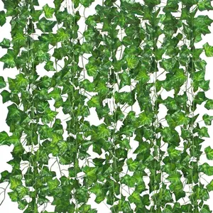 12 Pack 84 Feet Aesthetic Artificial Plant Ivy Leaves Hanging Greenery Garlands for Home Bedroom Wall Wedding Party Decor