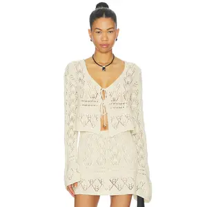 Aniye By Alena Cardigan in Fairy Milk