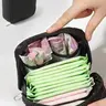 Niche design mini sanitary napkin storage bag, travel storage bag, portable classification sanitary napkin storage bag, small and exquisite fashion all-match light color, gentle and suitable for daily commuting, traveling, etc.