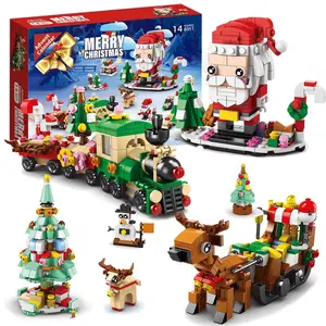 2025 Advent Calendar Christmas Countdown Blocks Set – 605 PCS Building Bricks Calendar with 12 Mini Builds, Holiday Gift for Family & Friends Santa Abs Premium Material  for ages 10+