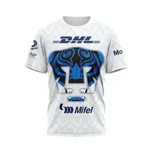 Pumas UNAM Lucha Libre Graphic T-Shirt Liga MX Team Jersey Style Tee Full Print Mexican Soccer Streetwear for Fans