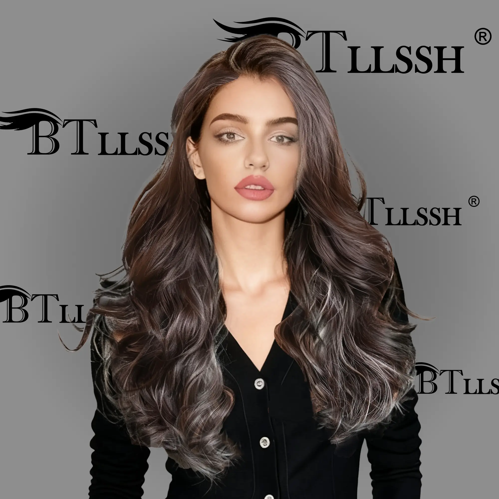 Blend] BTLLSSH Hair Loose Bouncy Wave Lace Front Wig Human 