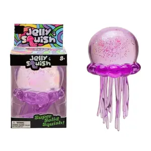 NeeDoh Jellyfish - Nice Cube Sensory Stress Reliever, Soft Anti-Anxiety Fidget Cube for Focus, Desk Relaxation & Sensory Play for Kids and Adults