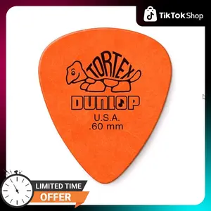 Dunlop Tortex Standard .60mm Orange Guitar Pick, 12 Pack