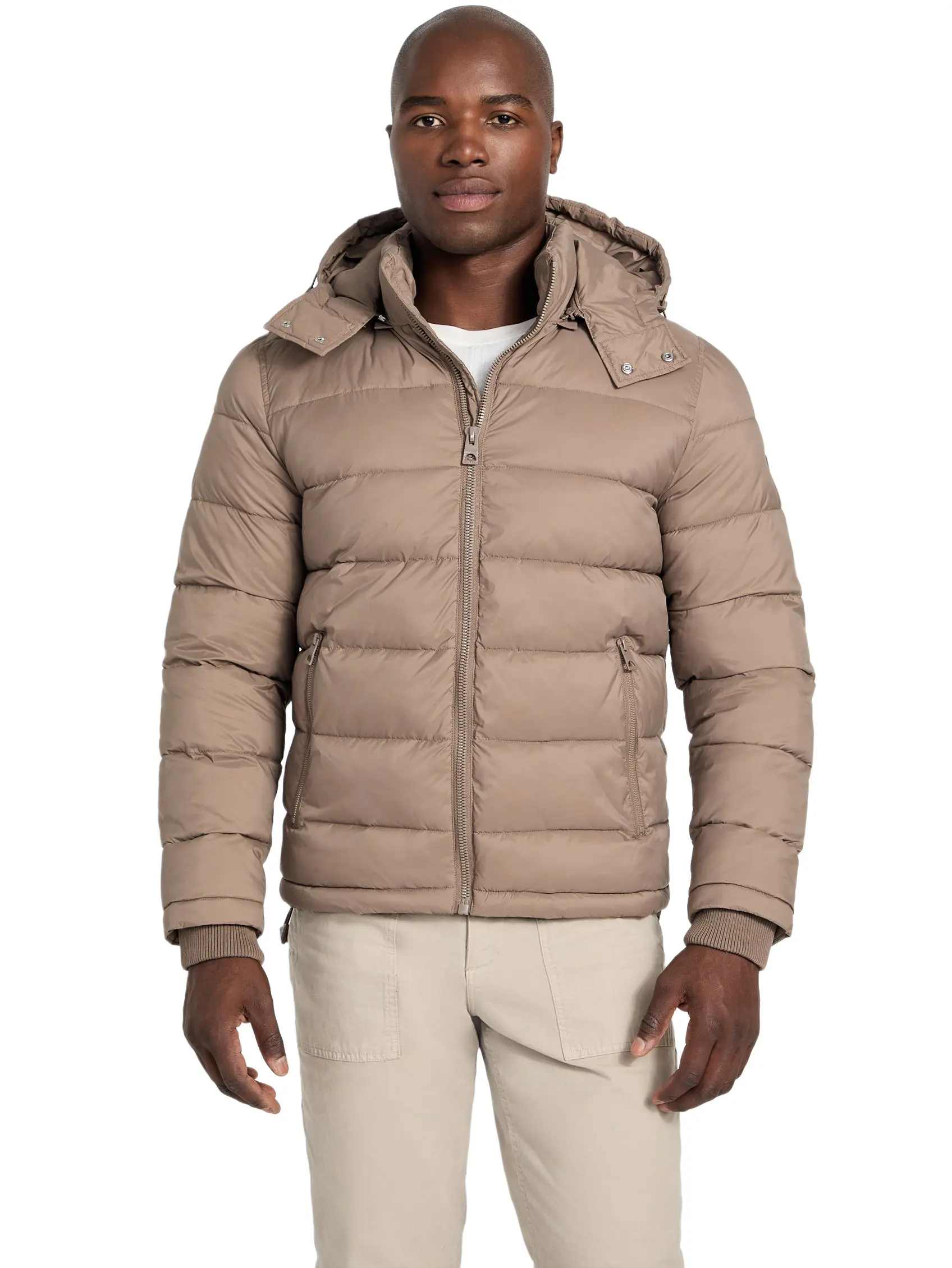 GUESS Male Glacier Matte Nylon Puffer Jacket