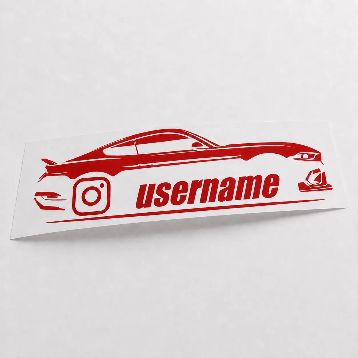 Adhesivo de vinilo para redes sociales con nombre de usuario personalizado