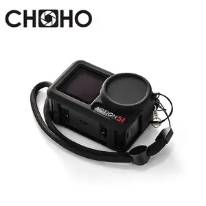 For DJI Osmo Action 5Pro Accessories Rubber Case Silicone silica gel Cover Lens Cap Protector Soft Dji Action 3 4 5 Pro Camera