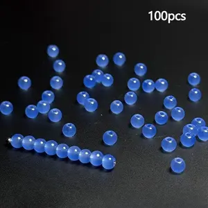4mm 100pcs Cat Eye Glass Seed Beads Round Beads Colorful Spacer Beads for Jewelry Making Bracelet Necklace Earring Ring Keychain DIY Handcraft Sewing Needlework Jewelry