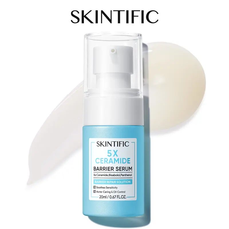 [SKINTIFIC] 5X Ceramide Barrier Repair Serum for Dry & Sensitive Skin with Ceramide Centella & Hyaluronic Acid Fragrance Restore 20ml, Cruelty-Free, Black Friday Gifts, Holiday Gifts