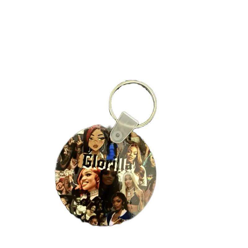 GloRilla Tribute Collage Keychain Featuring Iconic Images and Bold Design
