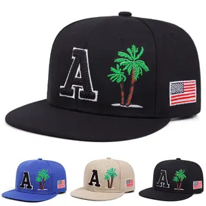 American Flag A Letter Embroidery Baseball Cap Casual Unisex Hat