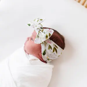 Baby Bling® Printed Knot soft nylon bow headband