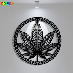 1pc Avant - Garde Cannabis Leaf Metal Wall Art, Avant - Garde Cannabis Leaf Statue Mural, Iron Craft, Perfect for Living Room, Garden, Outdoor Space Decor, Intricate Craftsmanship, Artistic Metalwork, Christmas Decor, Ideal Gift for Trend Seekers