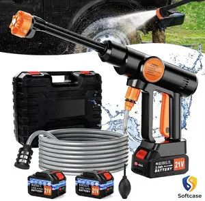 Premium Cordless Handheld Washer Brushless Motor, 6000mAh Battery Operated Car Washer 6-in-1 Nozzle Foam Cannon, Lightweight Water Washer Home Cleaning Tool for Patio Boat Fence Driveway Floor Deck Easy use Portable Detailing Cars Trucks Automobile Father