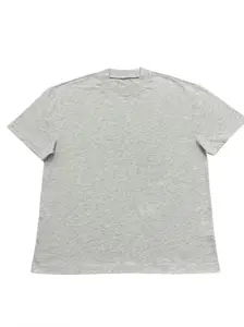 Men's Light Gray Cotton Crew Neck Short-Sleeve Activewear Tee - Comfortable Fit Casual Athletic Apparel, Soft Breathable Sportswear Everyday Top