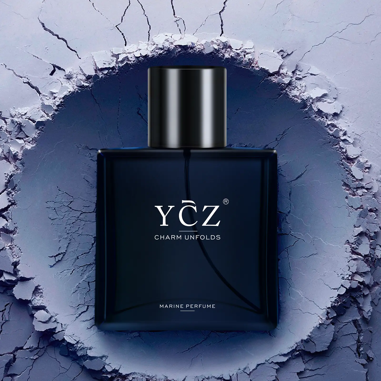 YCZ Cologne Midnight Gentleman Eau de Parfum for Men 50ml - Lasting Oriental Woody Marine Perfume Premium Gift Bottle with Complex Fragrance Profile