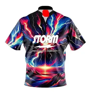 *FREE Custom Name & Logo* Storm Strikes Quick Ship CoolWick Sash Zip Bowling Jersey