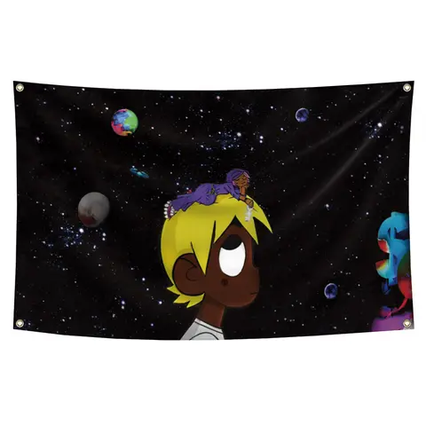 Luv Flag Tapestry (3x5ft,Durable, Polyester) Brass Grommets For College Dorm Man Cave