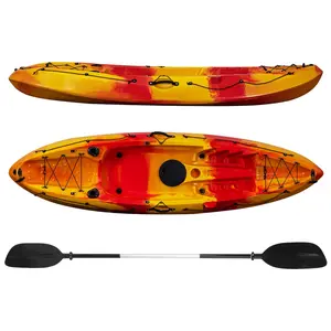 GARVEE 9.4FT Hard Shell Fishing Kayak for Adults, Sit-on-Top Design with Paddle, 308LBS Capacity, Durable Recreational Ocean Kayak Boat