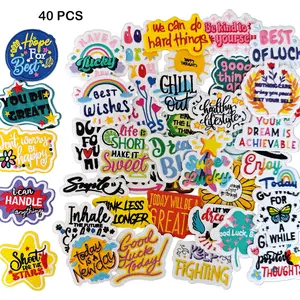40 Pcs Random Positive Affirmations Iron on Patches, Girls Women Iron on Patches for Hats, Clothes, Jeans, Backpacks