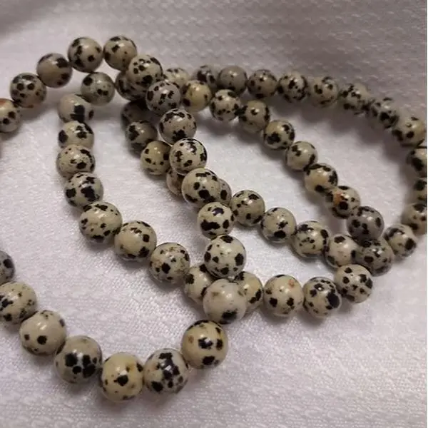 Dalmatian Stone Crystal Bracelet