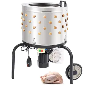 VEVOR Chicken Poultry Plucker 2200W 240R/min Turkey Chicken Poultry Plucking Machine 23.5inch Barrel Diameter Stainless Steel Feather Plucking Machine with Wheels Defeather Hair Removal MachineVEVOR Super Brand Day