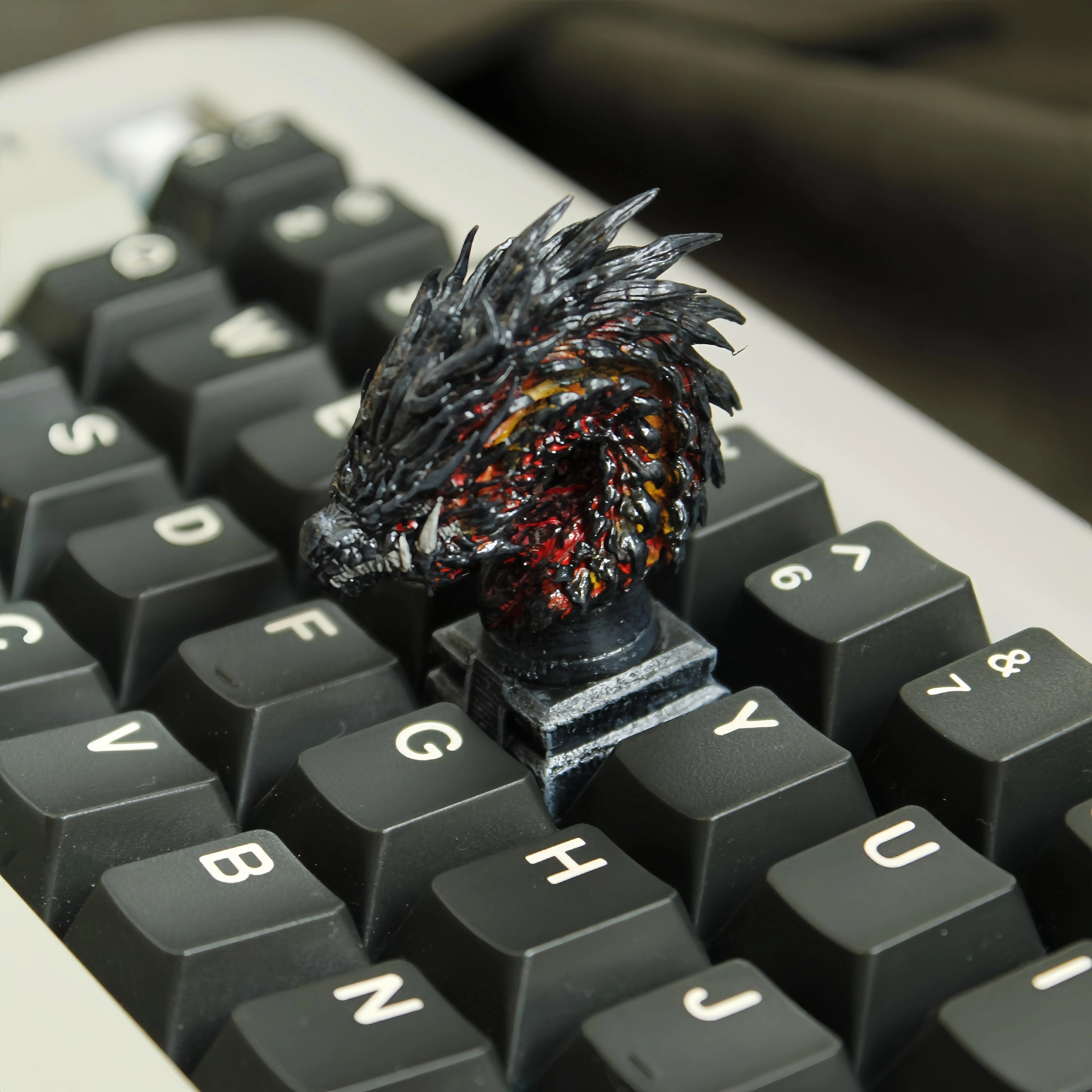Chess Keycaps Keyboard New Artisan Keycaps - Dragon Chess Keycaps Resin Keycaps Custom Escape ...