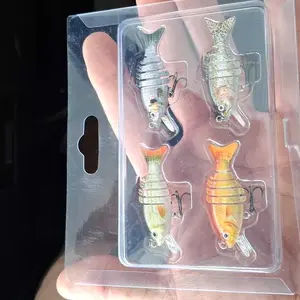 TRUSCEND Easy Catch SwimMax Lures with BKK Hooks 3D Realistic Eyes ABS Material 6 Segments for Bass Trout Walleye Ultra Sharp Treble Hooks Lifelike Fishing Baits