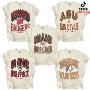 Comfort Colors Ivory Color, Vintage College Mascot T shirt, Retro NCAA Style Graphic Tee, University Sports Shirt, Unisex Cotton Top, Classic Campus Streetwear - PTS
