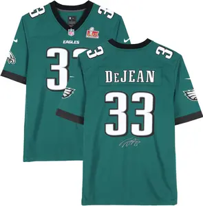Cooper DeJean Philadelphia Eagles Super Bowl LIX Champions Autographed Nike Super Bowl LIX Green Game Jersey - Fanatics Authentic Certified