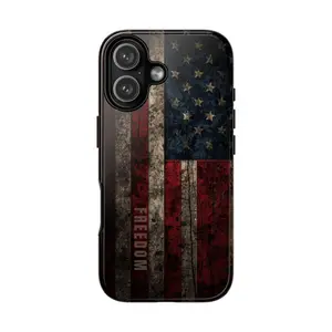 Freedom American Flag Phone Case Cover for iphone 17 phone case 16 pro max 15 Plus 14 13 12 11 and Samsung S26Ultra S25Plus S24 S23 S22 Cute,clear,military-grade,high-end,durable,shockproof,and drop-resistant 2-in-1 glossy phone case