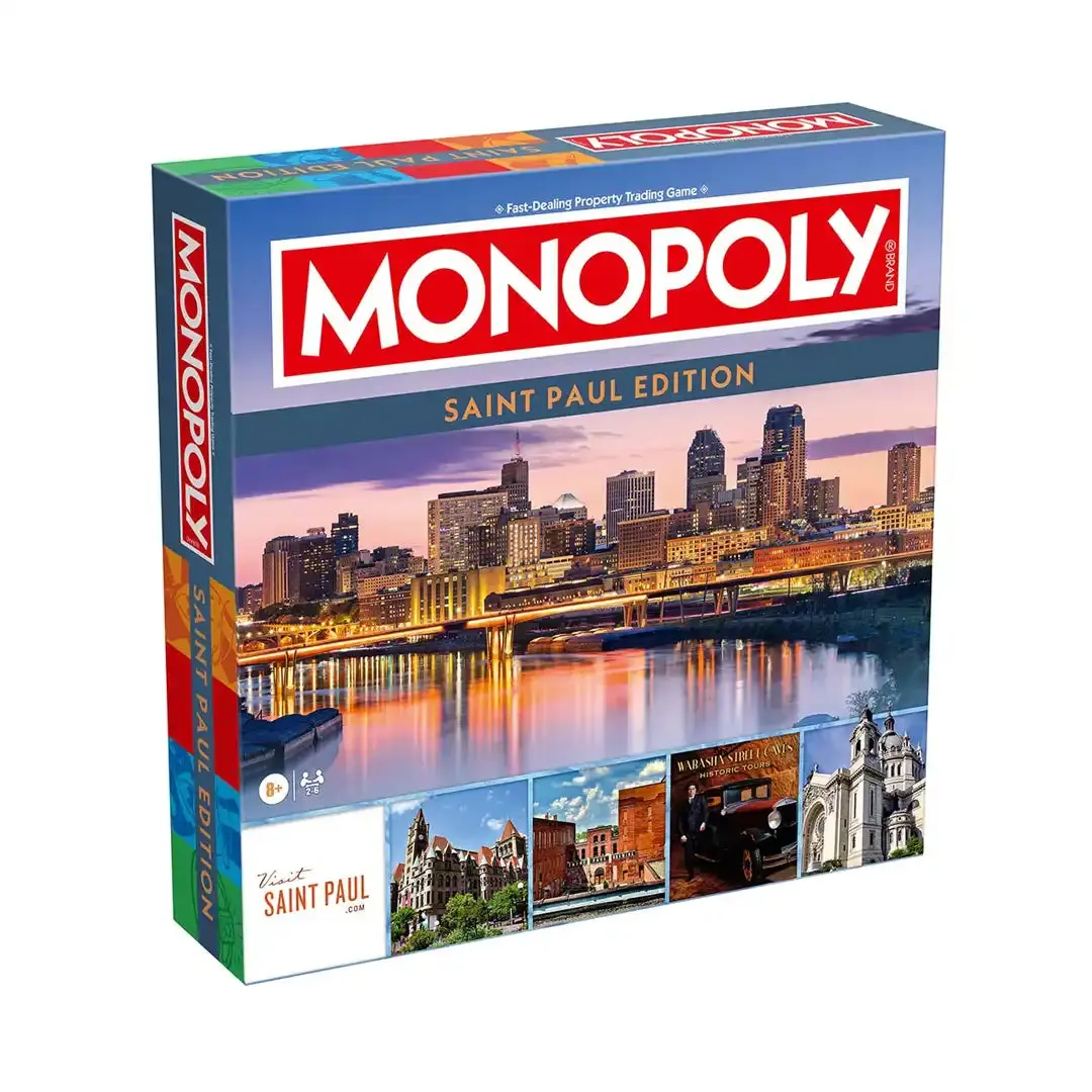 Hasbro Monopoly Saint Paul, MN Edition Strategy Tabletop Game - Family Fun Pick for Family Night, Board Game, Tabletop Games, Board Games For Family Night